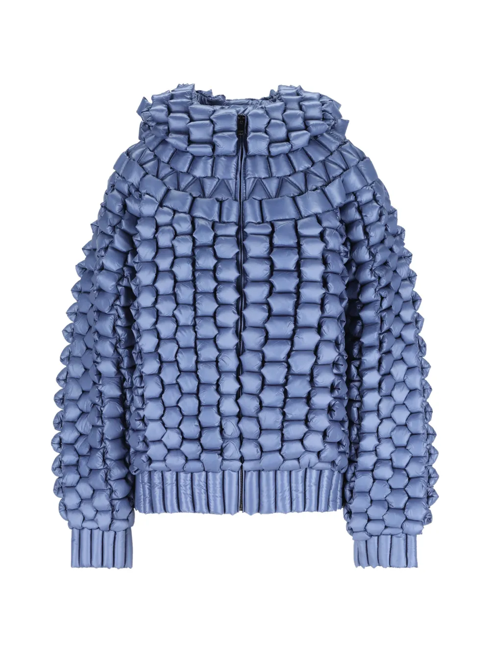 RAXXY quilted hooded jacket - Blau