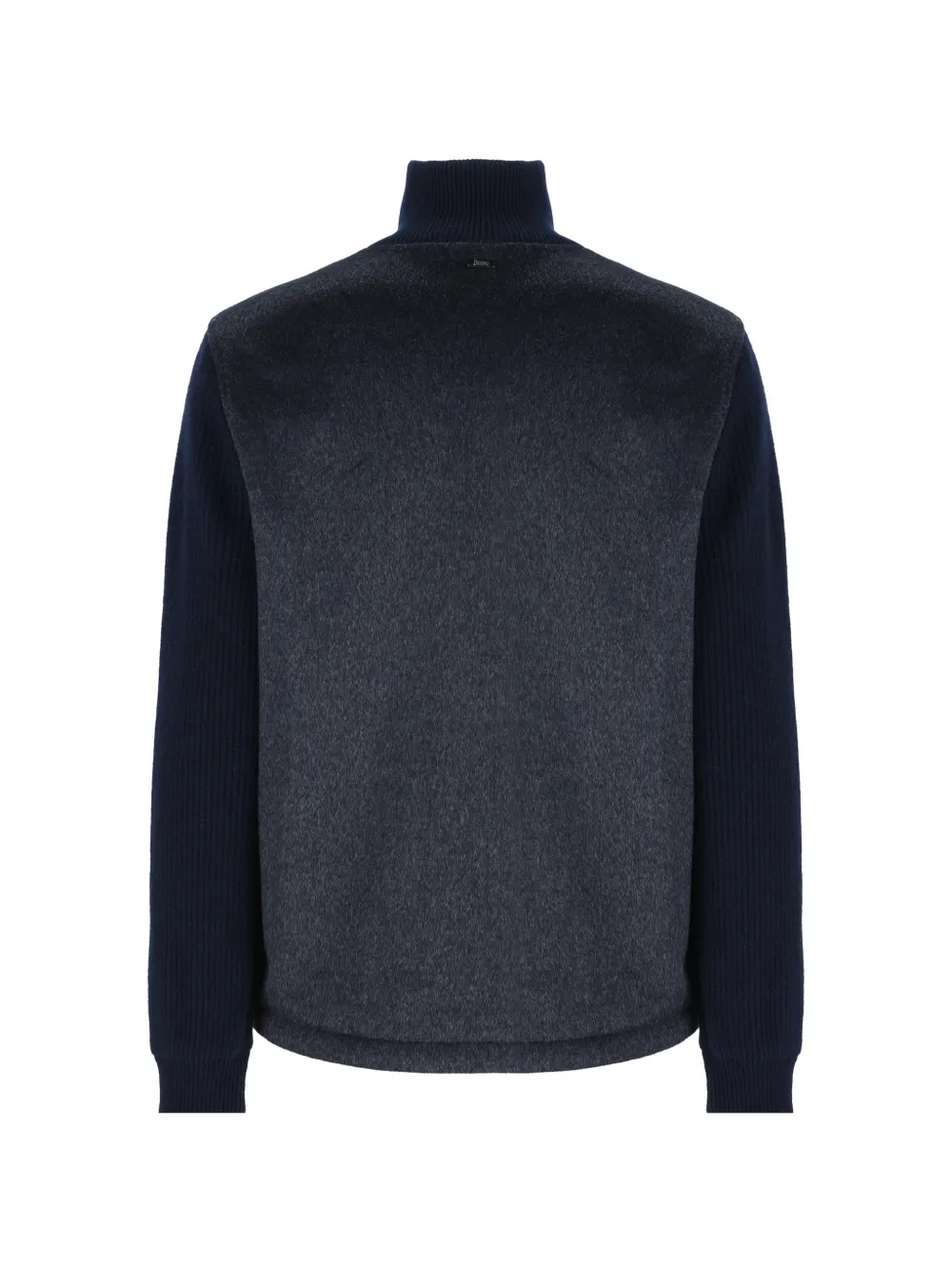 Herno knitted-sleeve button-up jacket Blauw