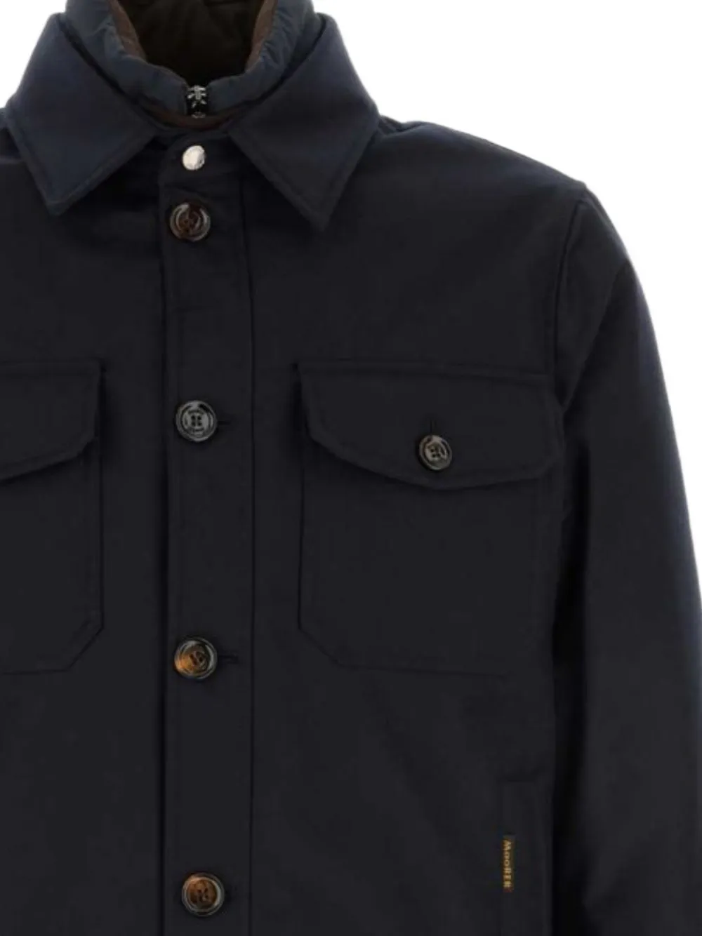 Moorer Dasson shirt jacket Blauw