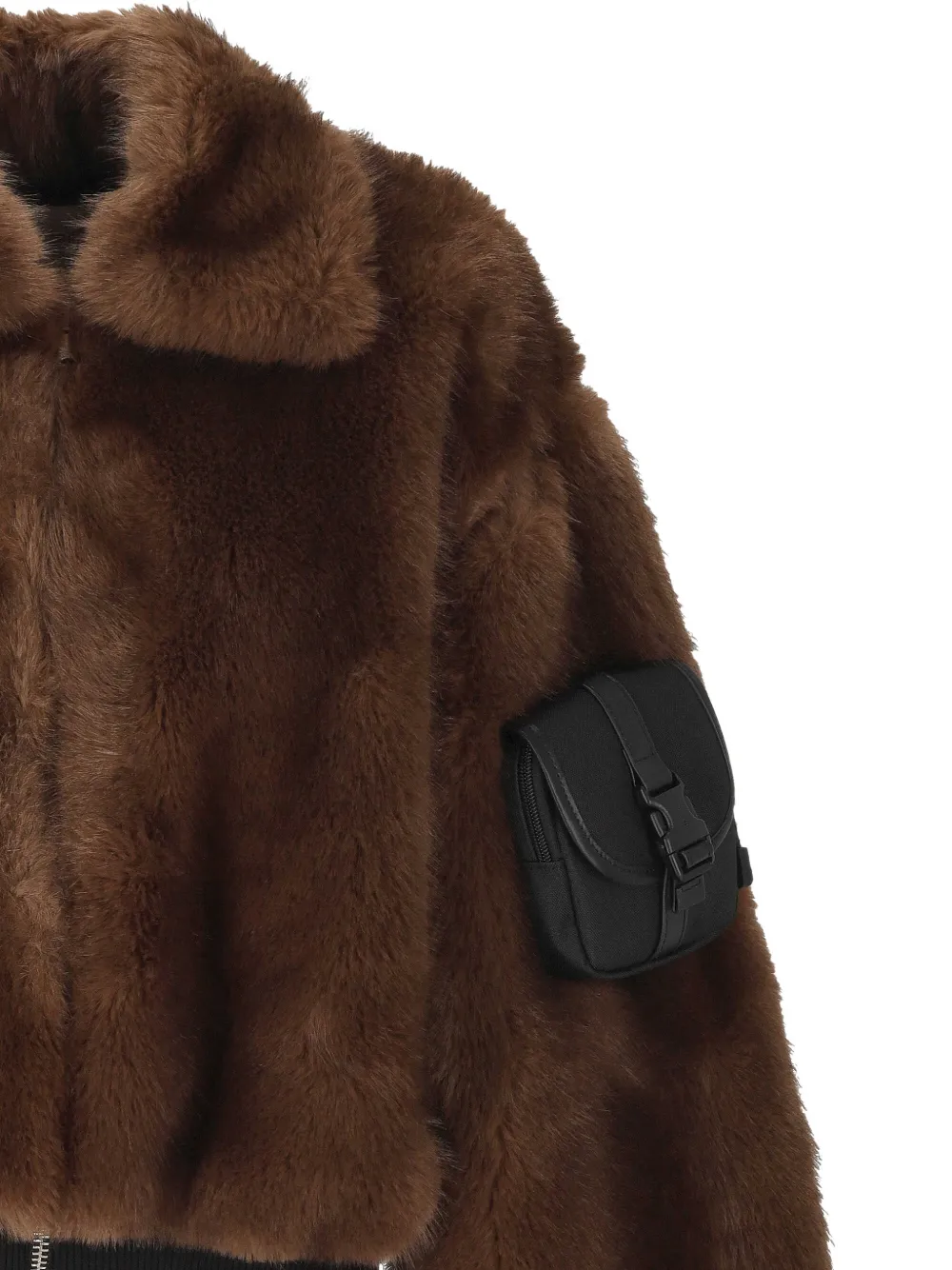 Coperni faux-fur pocket-detail jacket Bruin