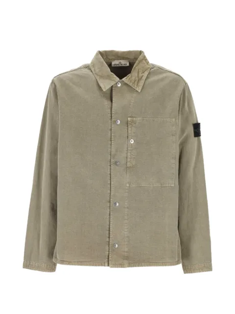 Stone Island 1200028 mineral-dyed Panama cotton overshirt