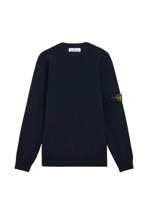 Stone Island 5100071 light pure RWS wool regular-fit crewneck jumper