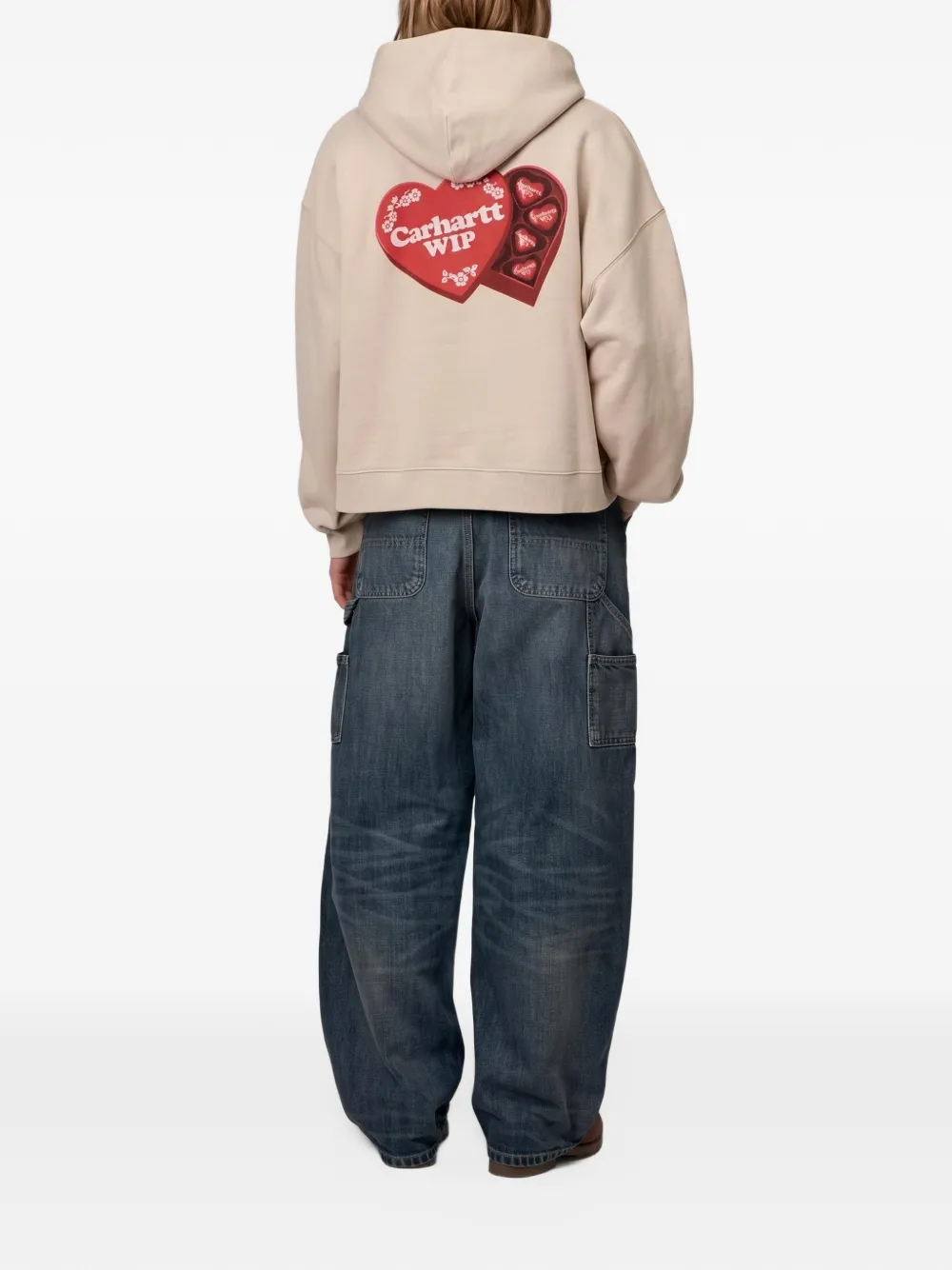Carhartt WIP Hartt Case sweater met capuchon Beige