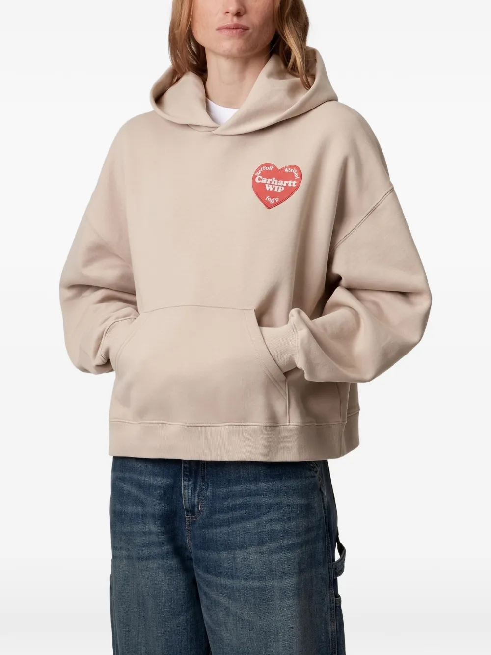 Carhartt WIP Hartt Case sweater met capuchon Beige