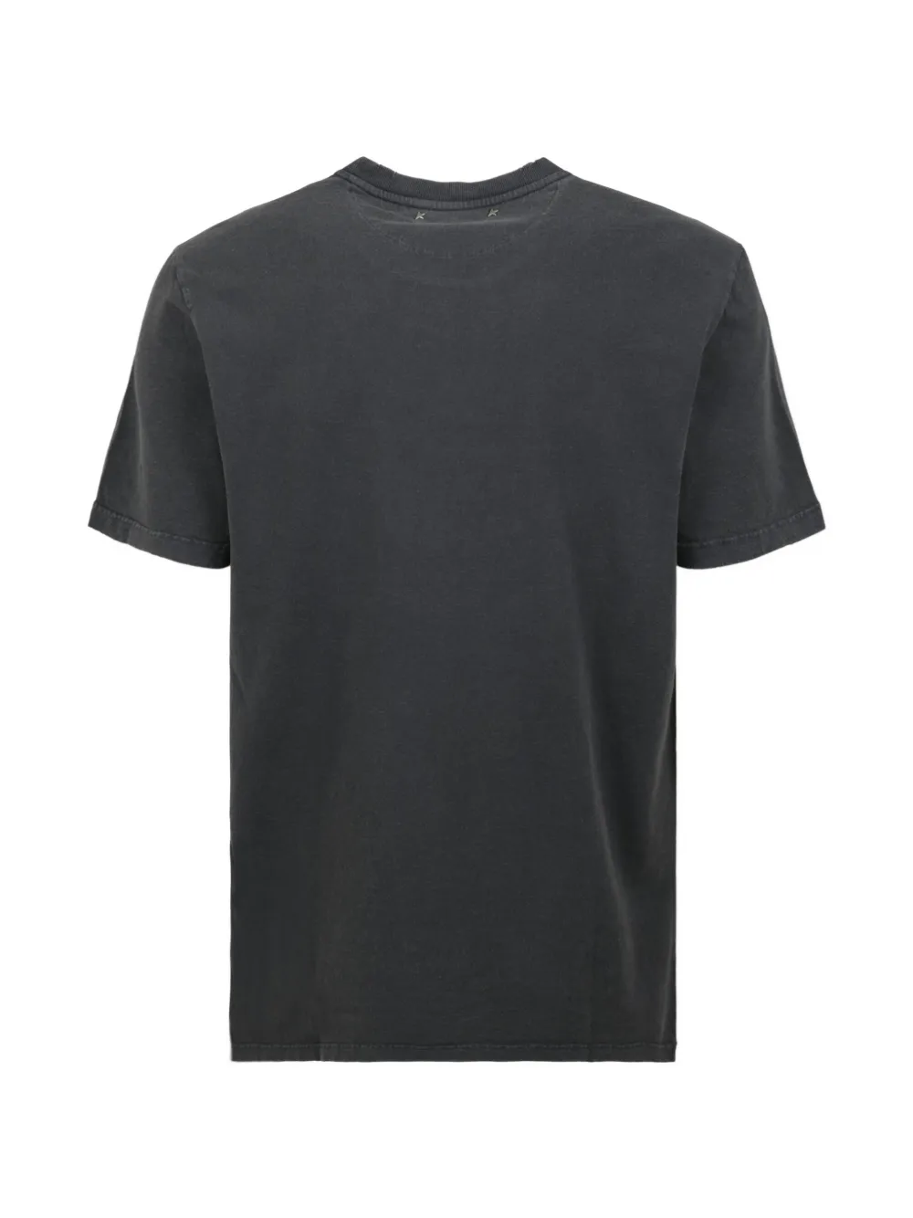 Golden Goose anthracite gray T-shirt with distressed treatment Zwart