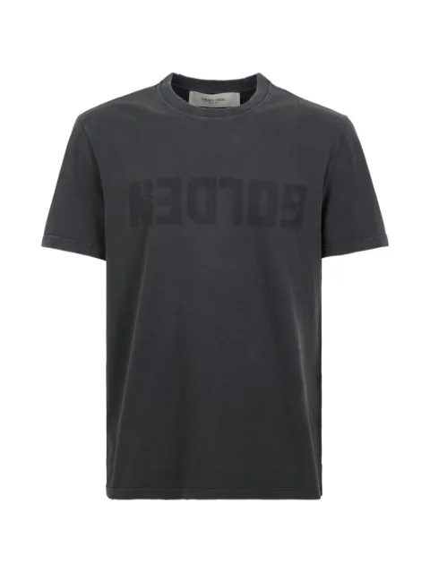 Golden Goose anthracite gray T-shirt with distressed treatment