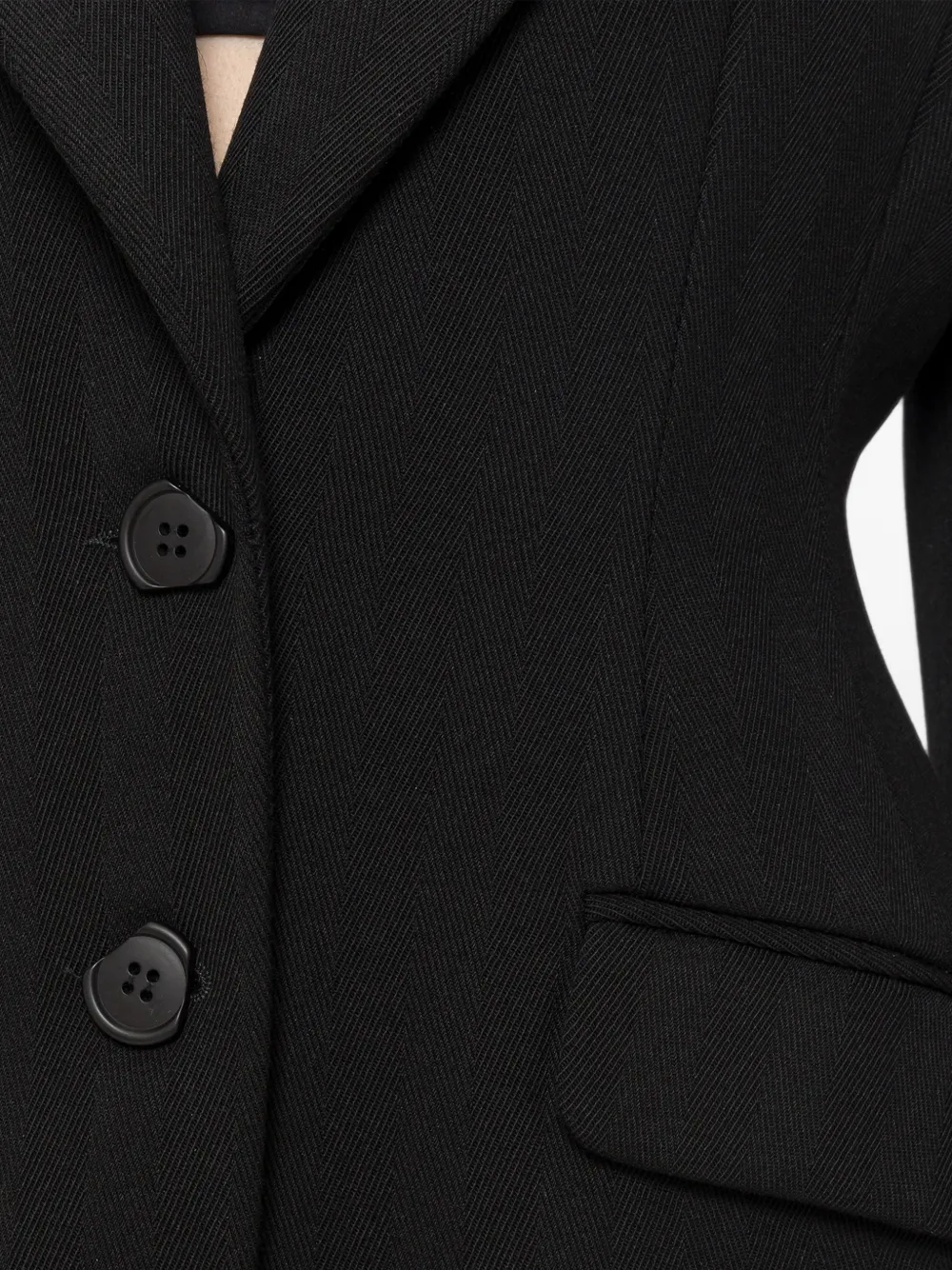 NISSA fitted wool-blend coat Zwart
