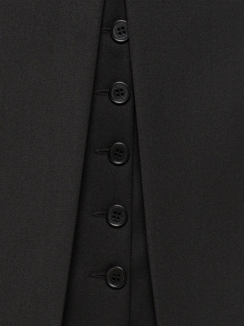 NISSA wool-blend button detail midi skirt Zwart