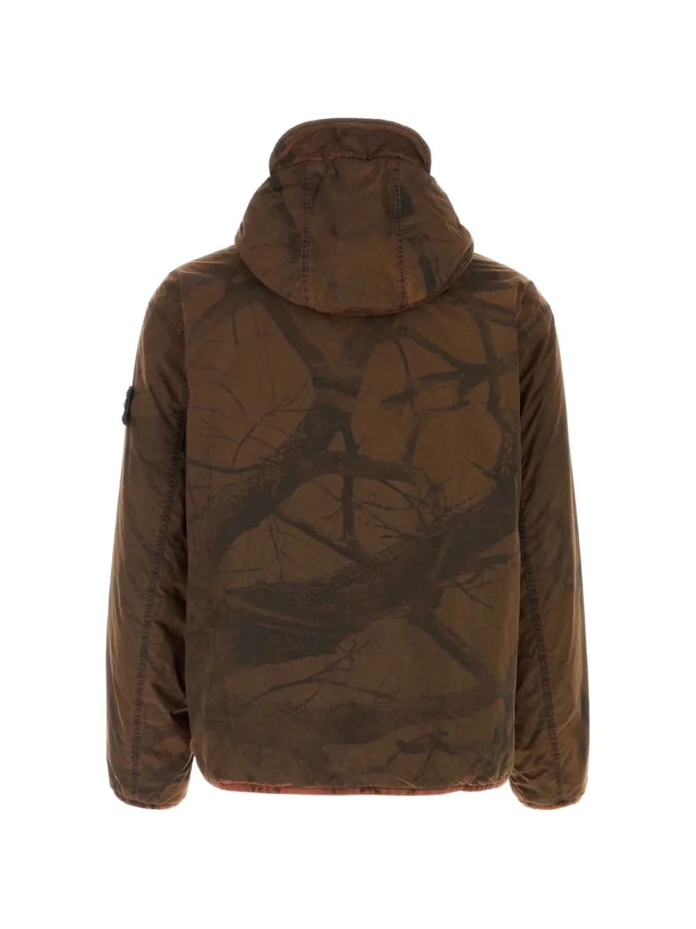 Stone Island 4100044 laser forest camo Crinkle Reps-TC parka Bruin