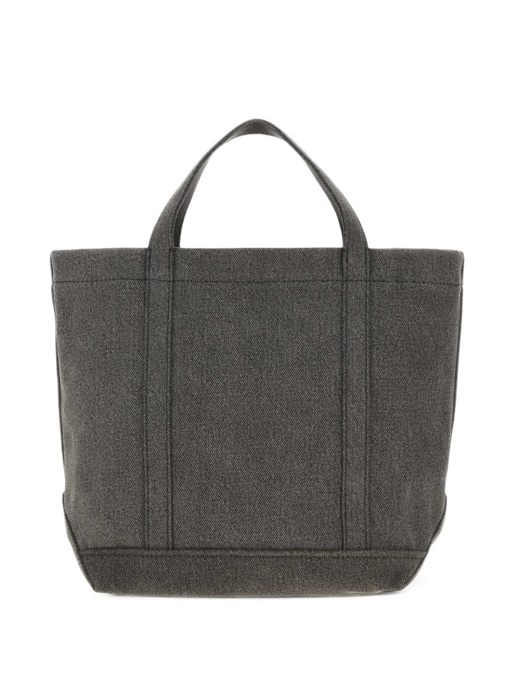 Maison Kitsuné logo-patch canvas tote bag Zwart