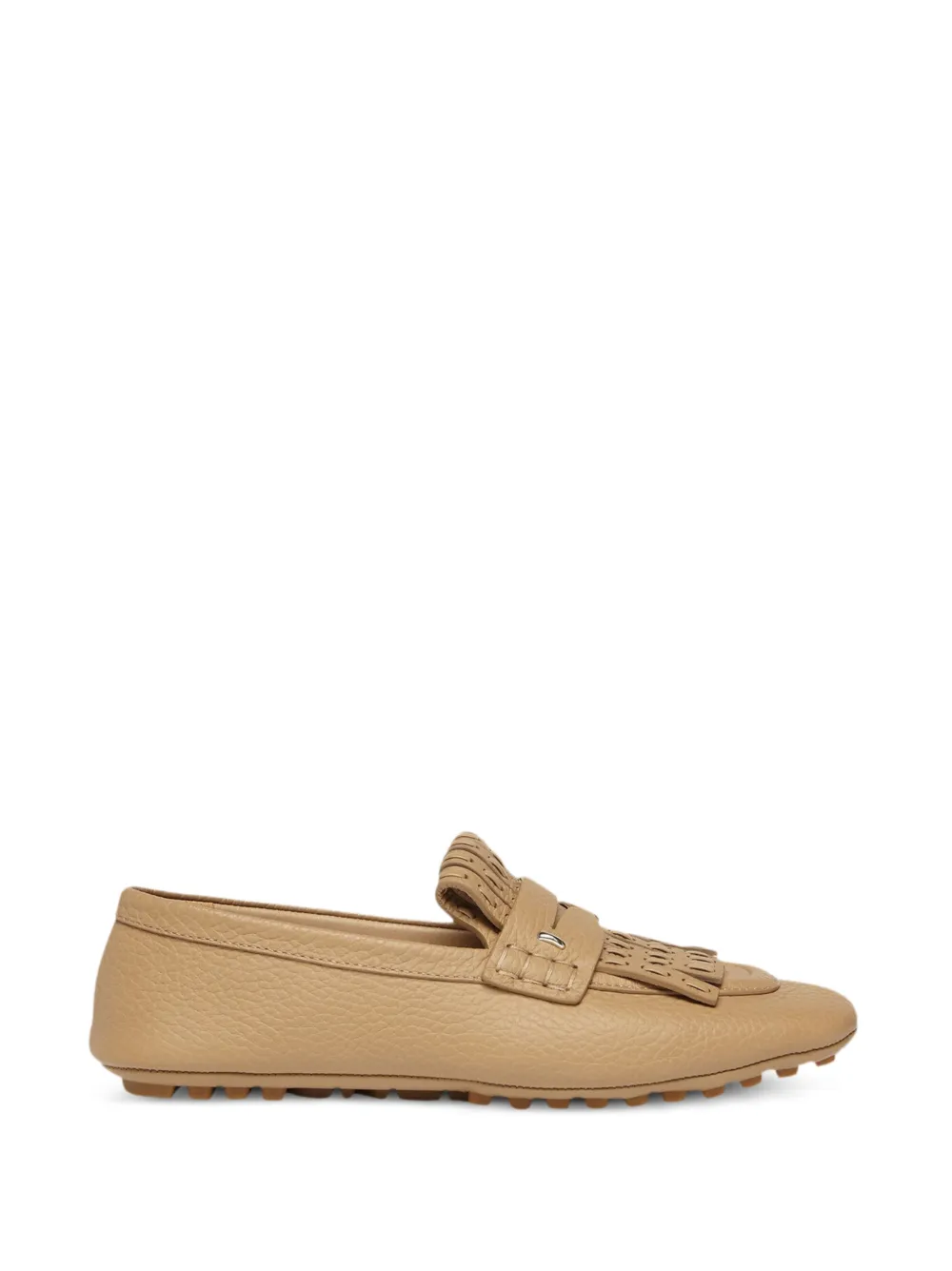 FENDI Selleria fringed leather loafers - Toni neutri