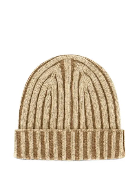 LORENZONI ribbed-knit beanie hat