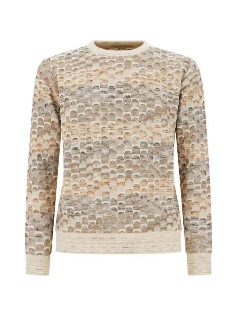 LORENZONI textured intarsia-knit sweater