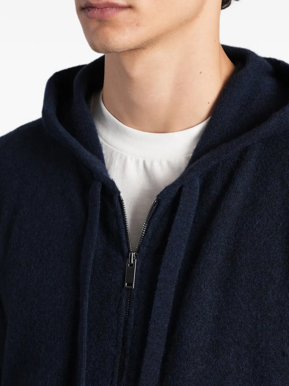 Roberto Collina Gebreide hoodie Blauw
