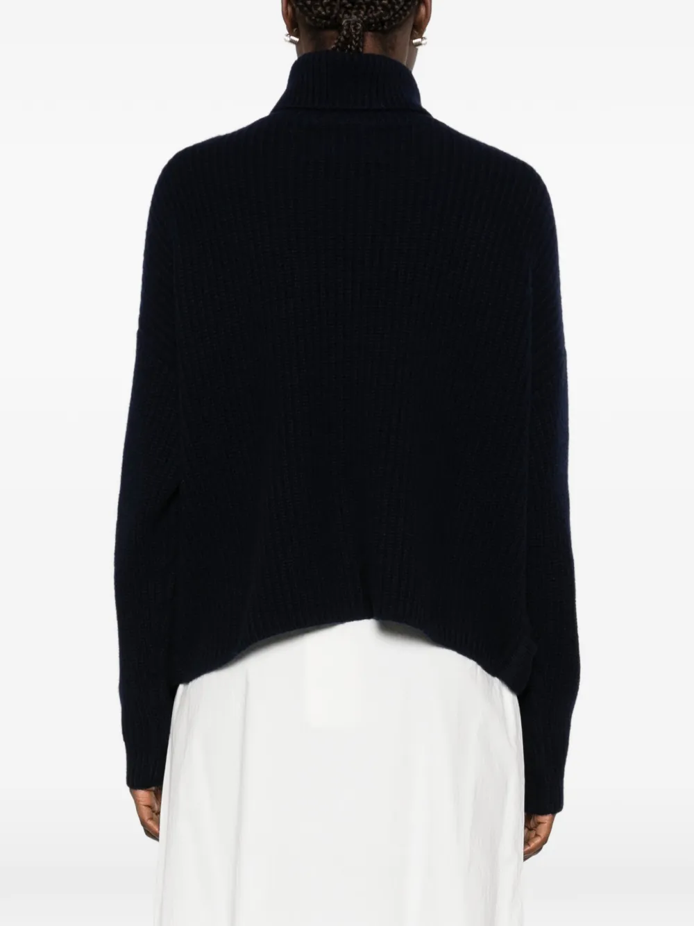 Lisa Yang ribbed roll-neck sweater Blauw