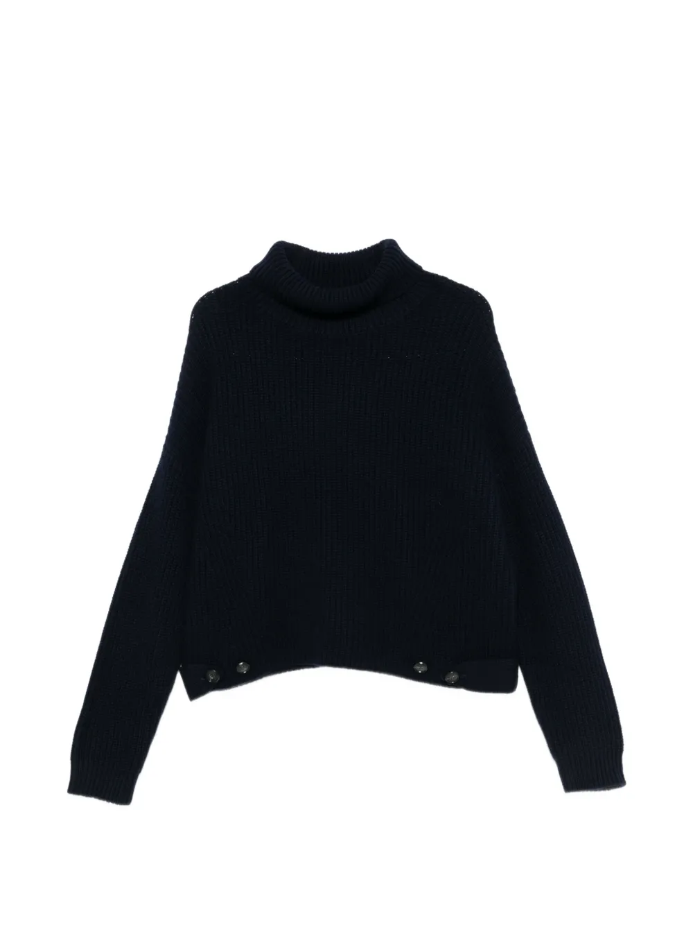 Lisa Yang ribbed roll-neck sweater Blauw