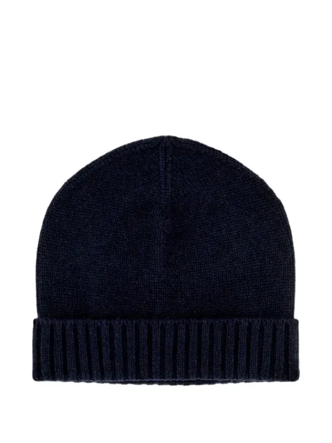 LORENZONI ribbed-knit cashmere beanie hat