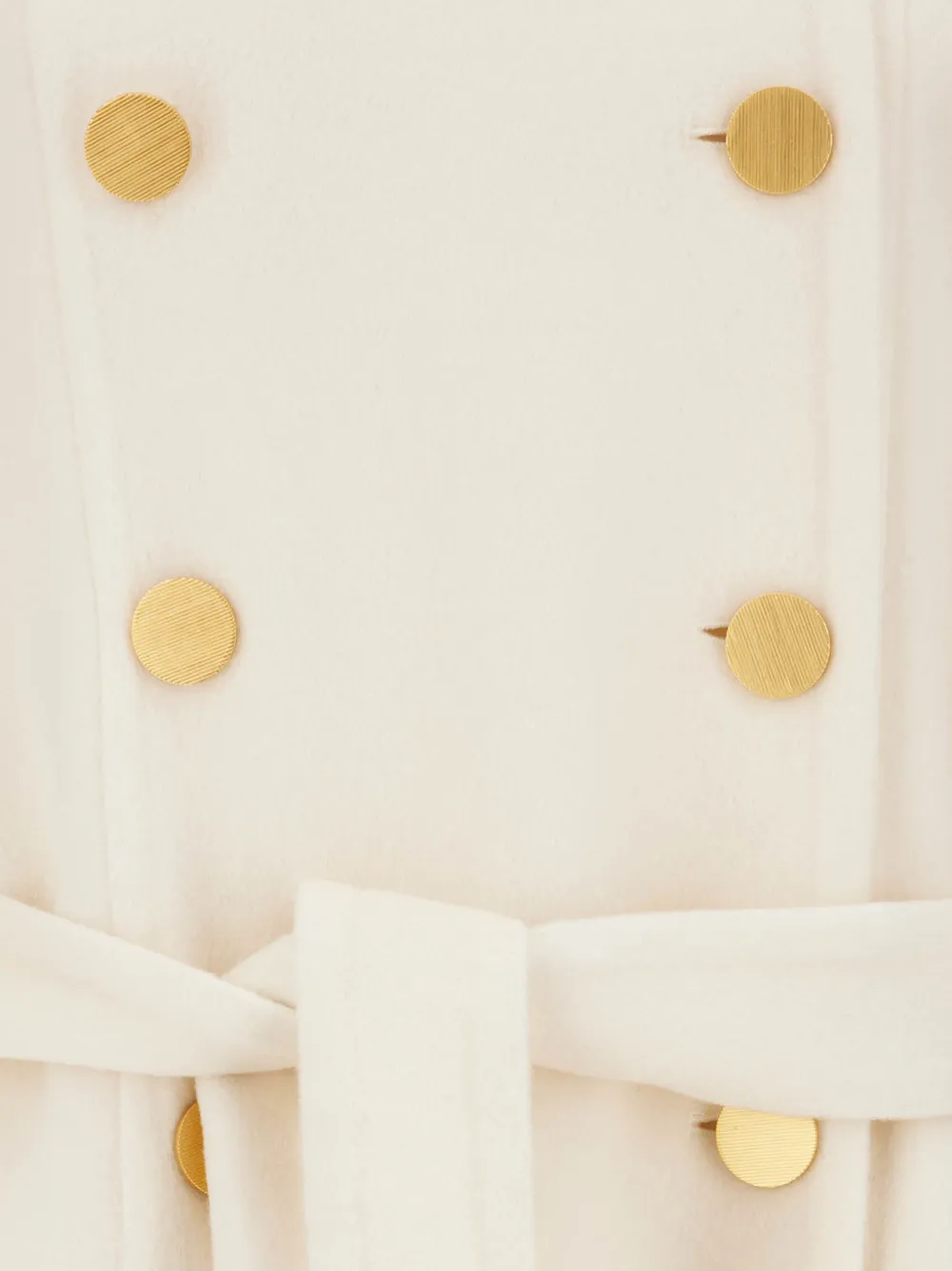 Alberta Ferretti belted double-breasted coat Beige