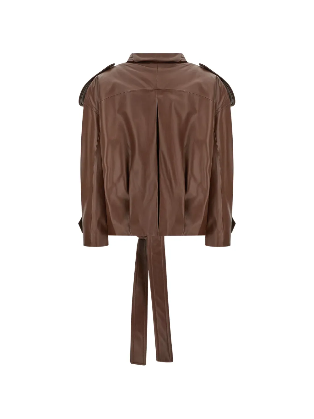 Alberta Ferretti double-breasted biker jacket Bruin