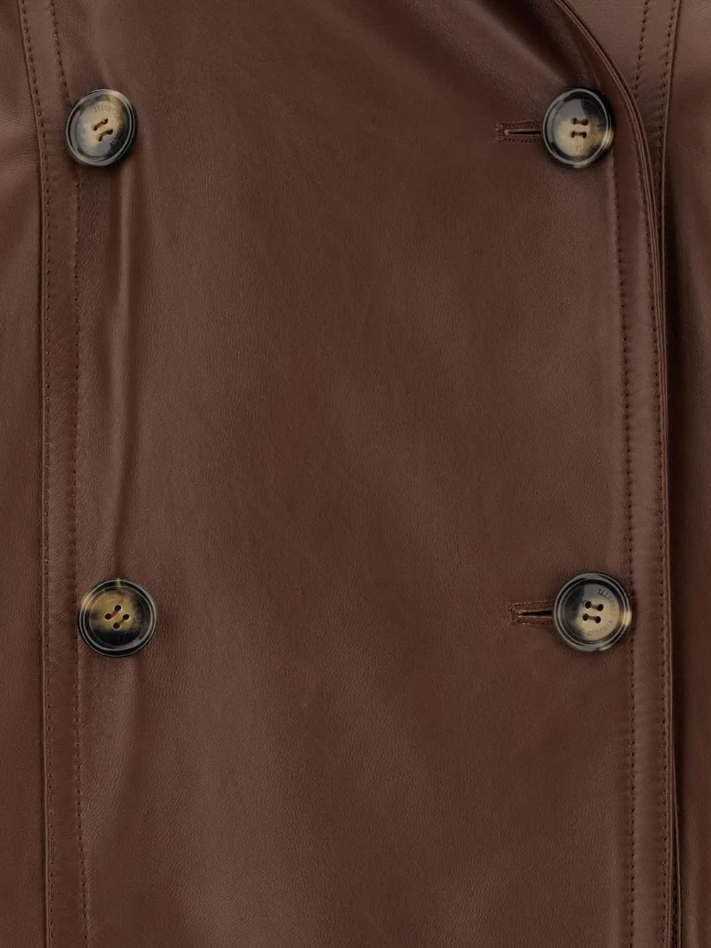 Alberta Ferretti double-breasted biker jacket Bruin