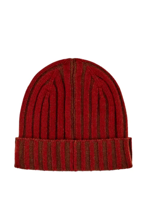 LORENZONI ribbed-knit beanie hat