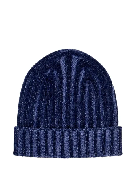 LORENZONI ribbed-knit beanie hat