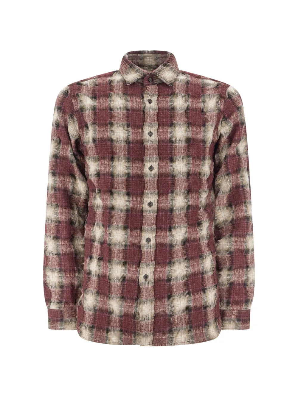 Xacus check-print shirt Rood