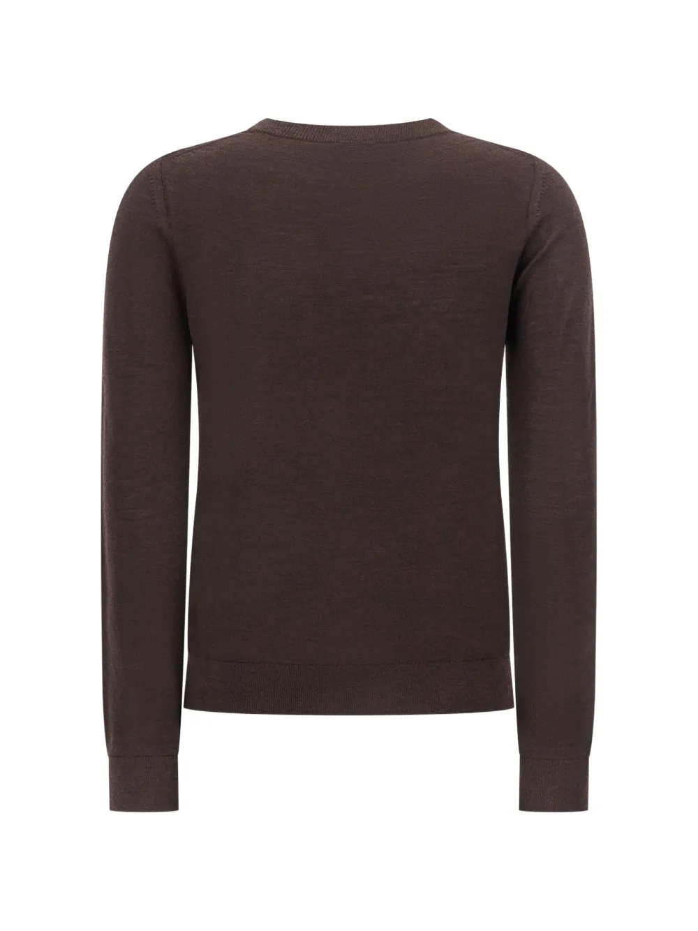 HUGO slim-fit crewneck sweater in merino wool - Marrone