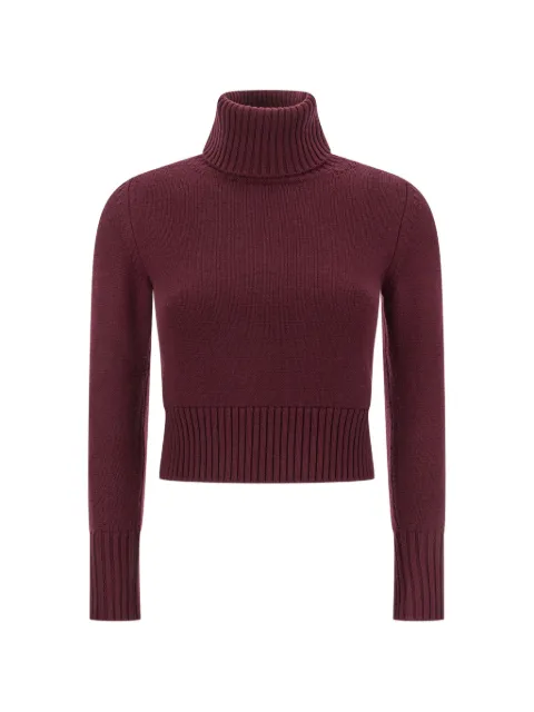 ALPHA STUDIO roll-neck cropped sweater