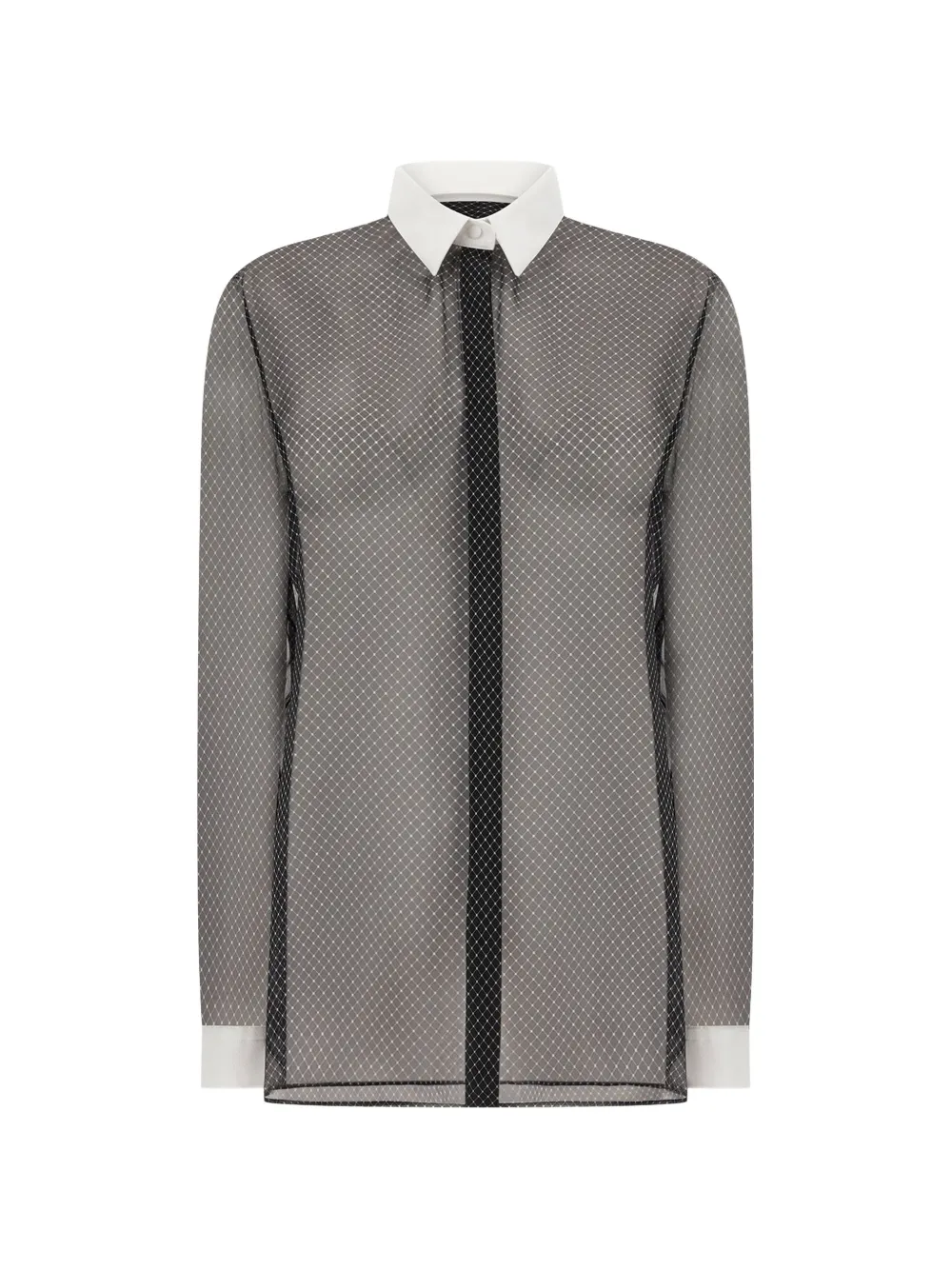 TOM FORD Losange Hemd aus Seidenchiffon - Schwarz