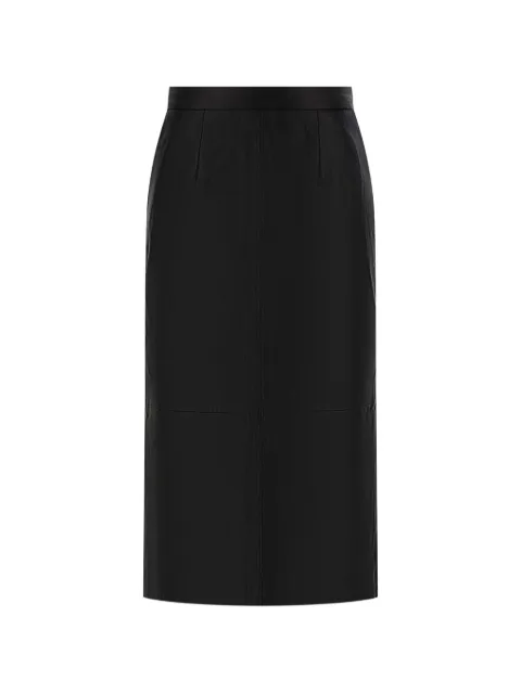 TRUE AVENUE Elisabeth leather midi skirt