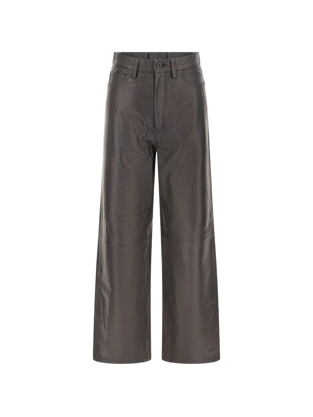 Pence leather wide-leg trousers - Marron Pence leather wide-leg trousers - Marron