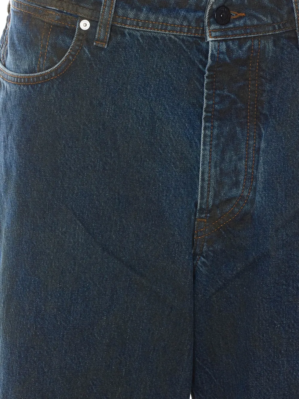 Stone Island J100006 laser-pigment indigo-denim jeans Blauw