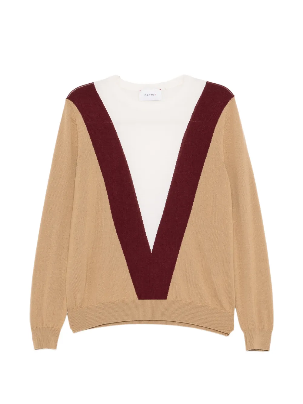 Ports V logo-applique sweater Bruin