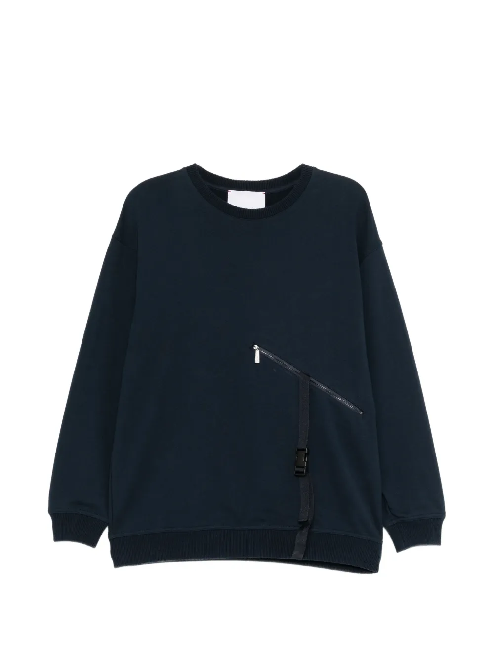 Ports V buckle-detail sweatshirt Blauw