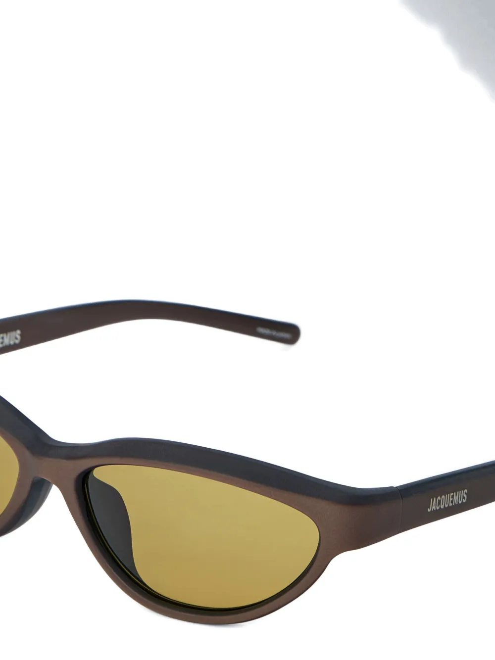 Jacquemus Curvo oval-frame sunglasses Bruin