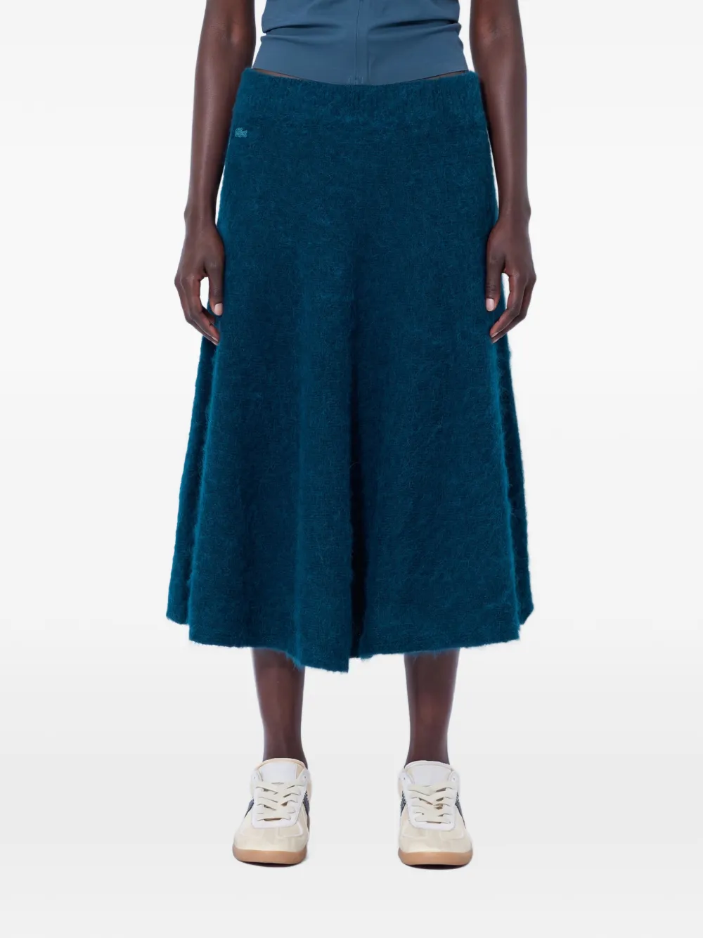 Lacoste Runway alpaca midi skirt - Blu