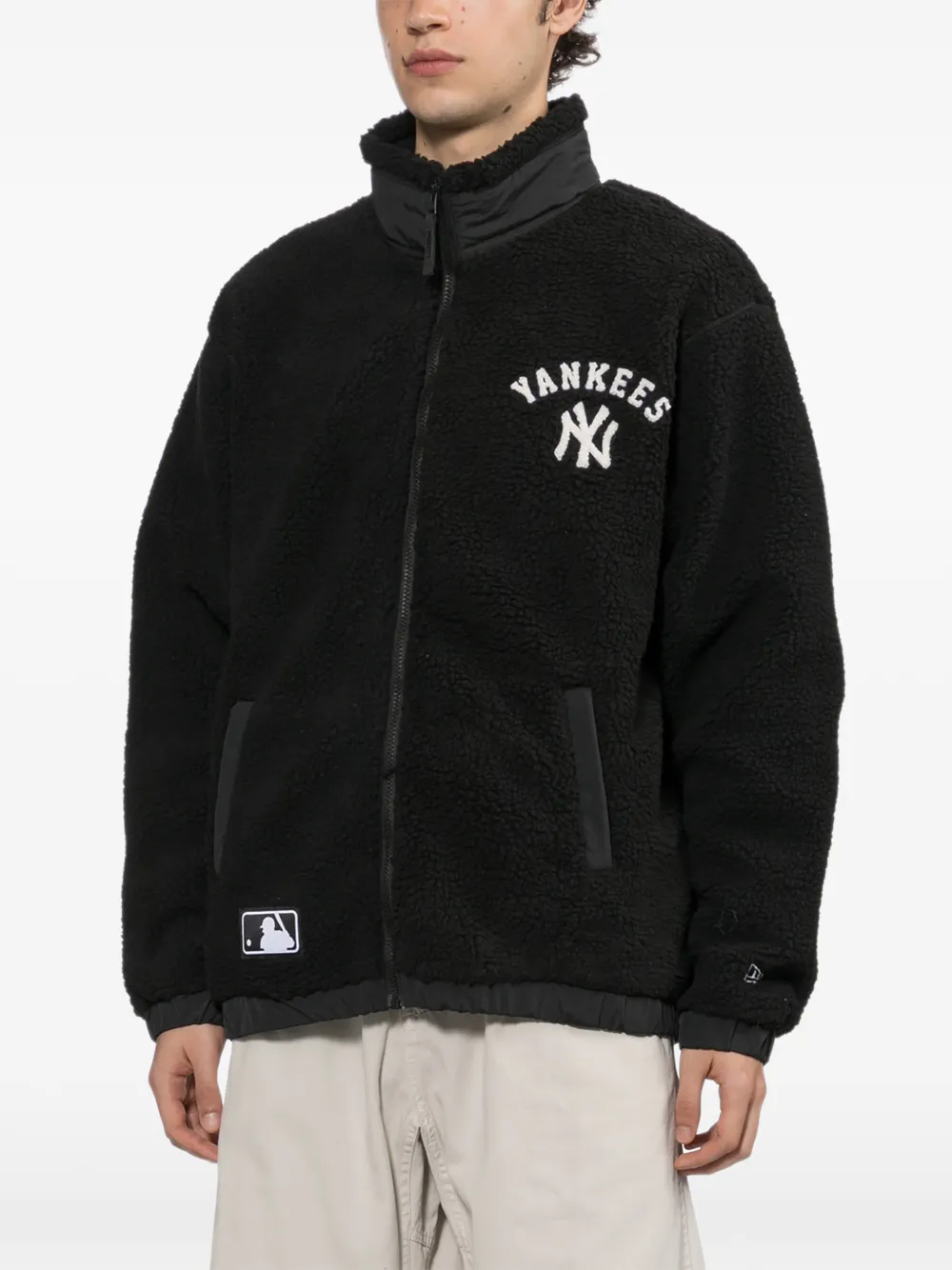 NEW ERA CAP Yankees fleecejack met logo-patch Zwart