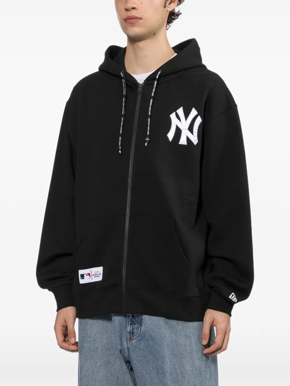 NEW ERA CAP New York Yankees logo-print hoodie Zwart