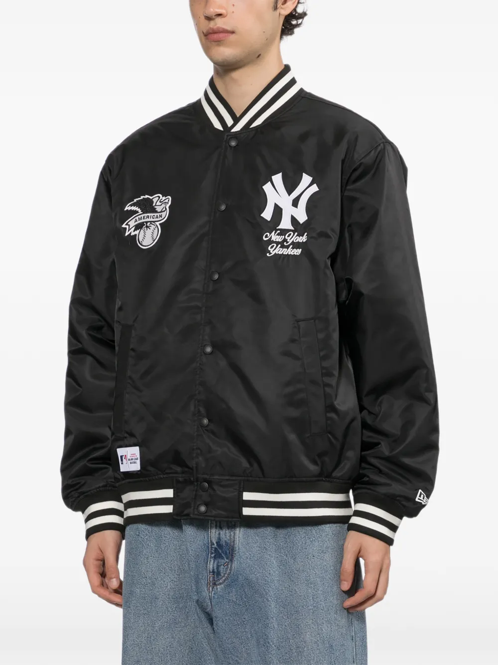 NEW ERA CAP New York Yankees patch jacket Zwart