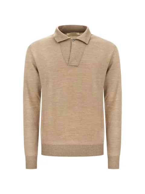 LORENZONI polo-collar knitted sweater