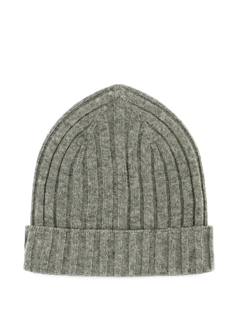 LORENZONI ribbed-knit beanie hat