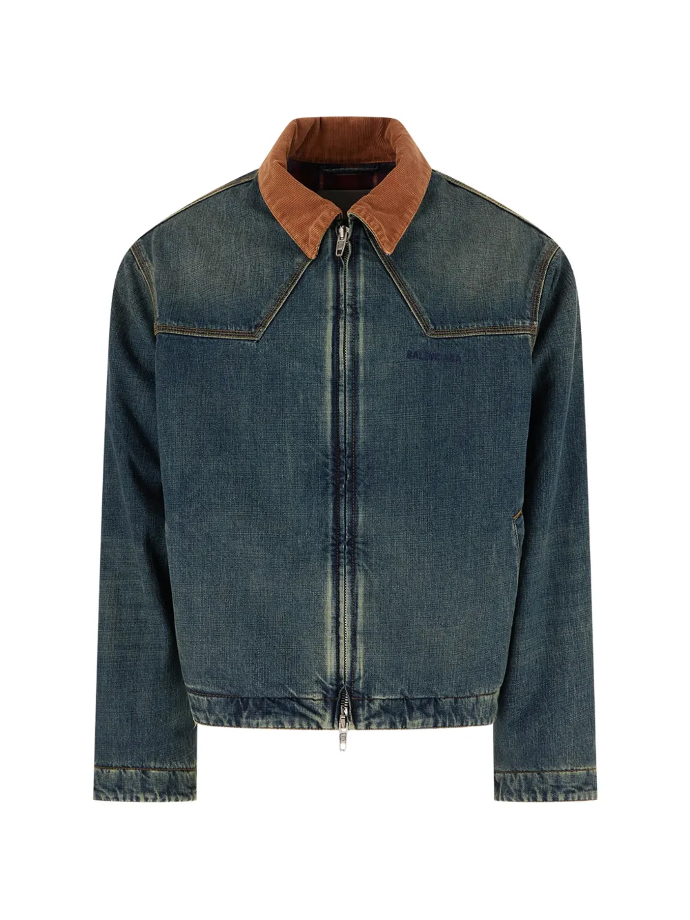 Balenciaga workwear jacket in dirty vintage blue