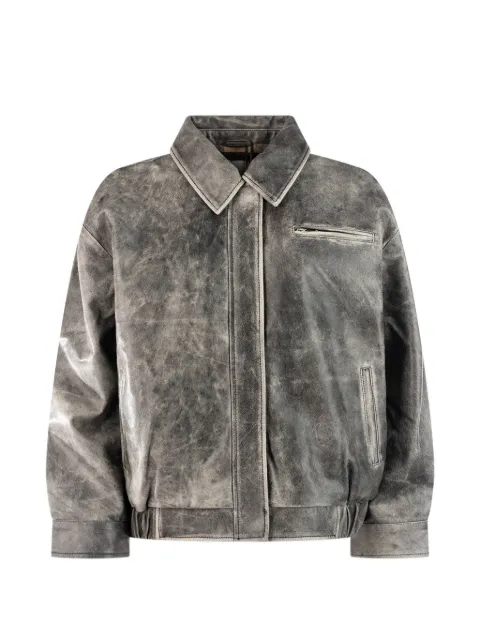TRUE AVENUE distressed leather jacket