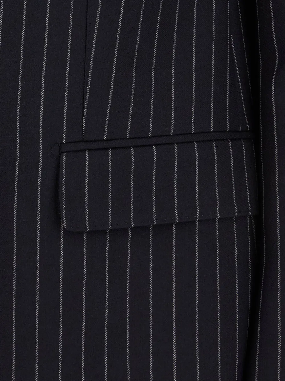TOM FORD corded chalk-stripe wool western jacket Zwart