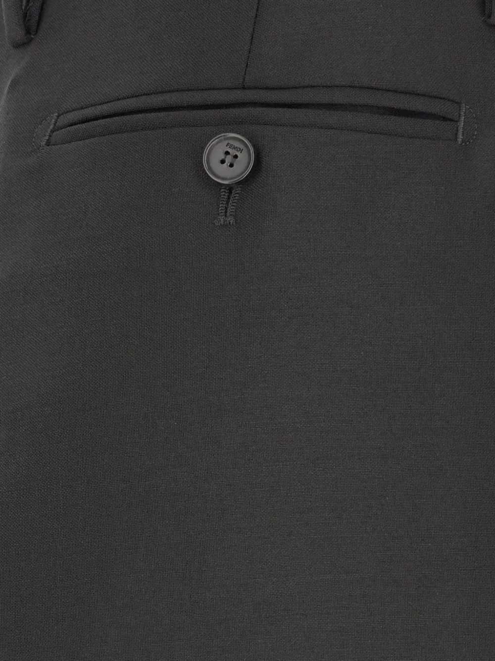 FENDI pressed-crease tailored trousers Zwart