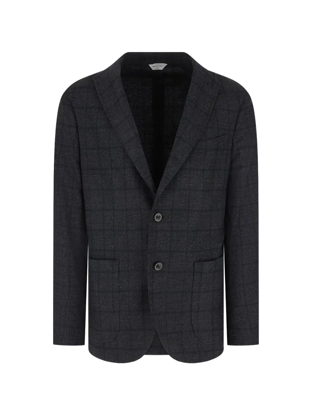 Boglioli check-pattern notched-lapels blazer - Grey