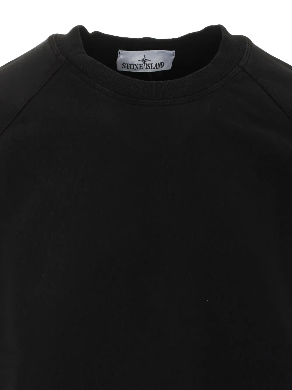Stone Island 6100008 organic-cotton-fleece sweatshirt Zwart