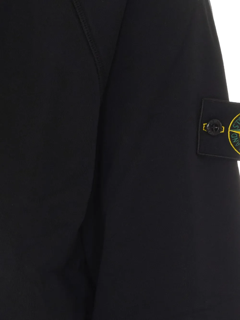 Stone Island 6100008 organic-cotton-fleece sweatshirt Zwart