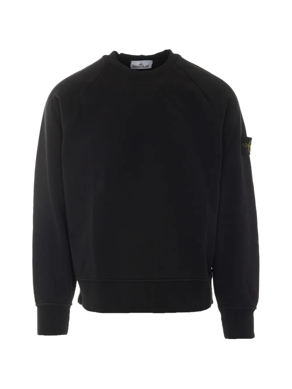 Stone Island 6100008 organic-cotton-fleece sweatshirt Zwart